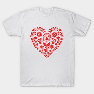 A Scandinavian Valentines Heart T-Shirt